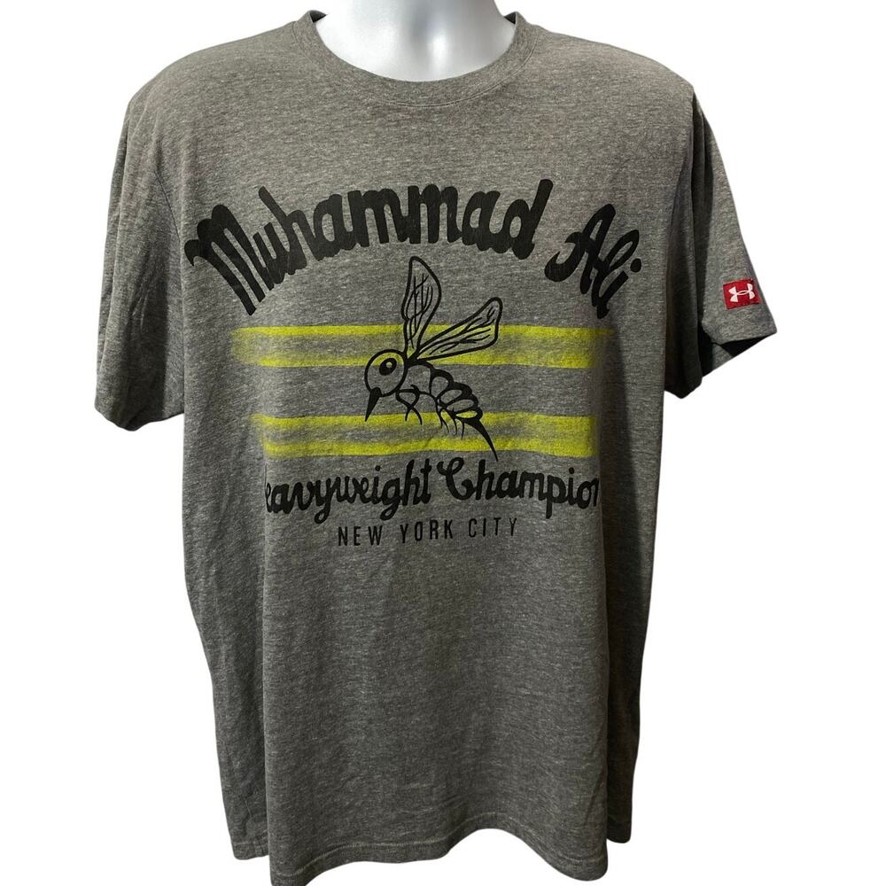Under Armour Muhammad Ali Roots of Fight Gray Shirt Size Large Loose Fit